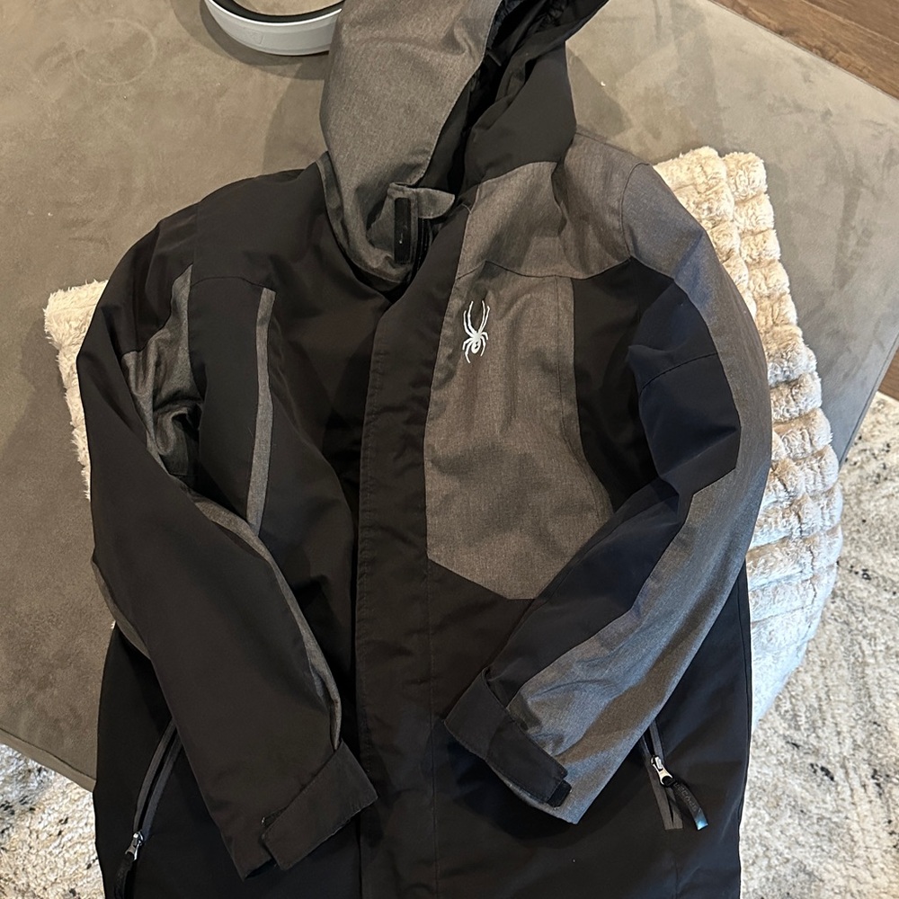 Spyder Black and Gray Kids Jacket